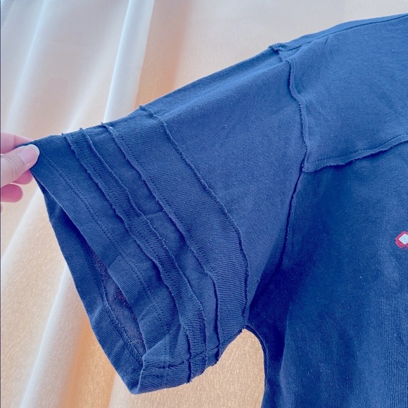 NWT NFL New England Patriots Football Cotton Cropped Tee Blue Short Sleeve XL - Picture 4 of 10